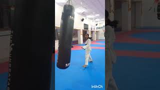 bada chagi ki practice karte huye in k d singh babu training halltaekwondo taekwondoagt fitness [upl. by Anaej]