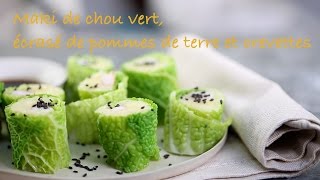 Recette maki chou vert [upl. by Janey]