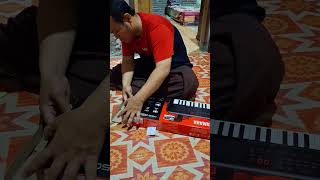 Unboxing Yamaha PSS A50 Keyboard Portable music piano drumband [upl. by Arlan]