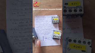 Electrical Contactor Interview question answer [upl. by Herold]