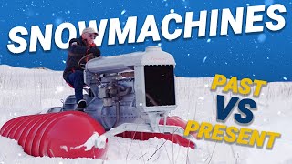 Model T amp Fordson Snow Motor  Snowmobiles Then vs Now [upl. by Ahsiekrats118]