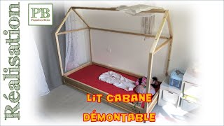 Lit cabane démontable  hut bed DIY [upl. by Fiester]