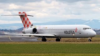 EIFGH Volotea Boeing 717 Departing ClermontFd Auvergne Airport [upl. by Inavoj]