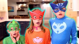 PJ Masks na vida real 🌟 Hora de ser herói 🌟 Desenhos Animados [upl. by Ayekram]