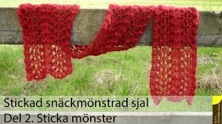 Stickad snäckmönstrad sjalDel 23 [upl. by Camm456]