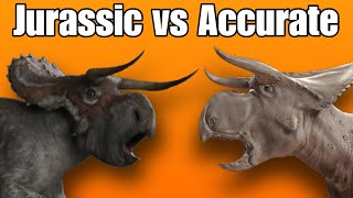 Nasutoceratops Jurassic vs Accurate [upl. by Yenar]