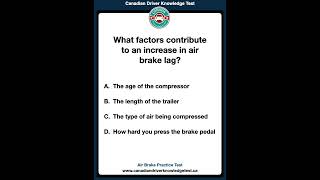 Air Brake Practice Test  Audio  Canadian Driver Knowledge Test [upl. by Nadab]