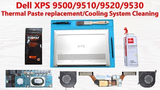 Dell XPS 9500951095209530 How to Replace Thermal Paste and Clean the Cooling System [upl. by Ahsikyw946]