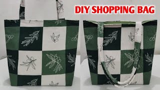 Shopping bag cutting and stitching  How to make a Tote Bag at home  Cloth bag making  Bag making [upl. by Nottage839]