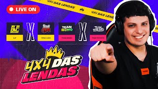 4x4 DAS LENDAS  AFJ X TREM CARO  TEAM MOMO X TEAM TETEZITO  FREE FIRE AO VIVO  DIA 1 MATAMATA [upl. by Erlene]