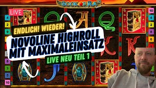 🔴 LIVE Novoline Highroll mit maximaleinsatz  im Dezember 2023  Teil 1 Book of Ra [upl. by Leahcir]