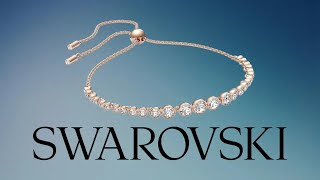 SWAROVSKI  Emily Tennis Style Bracelet with Rose Gold and White Crystals [upl. by Cacka]