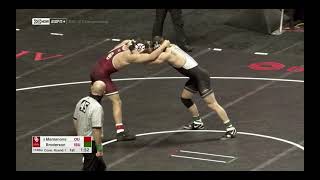 174lbs Anthony Mantanona Oklahoma fall Julien Broderson Iowa State [upl. by Dorcia]