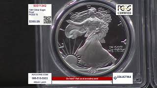 1991 Silver Eagle  Proof  PCGS 70 [upl. by Mckay157]