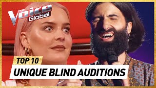 MOST UNIQUE amp SURPRISING Blind Auditions of 2021  The Voice Rewind [upl. by Nosdrahcir328]