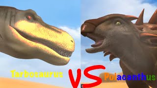 Tarbosaurus vs Polacanthus but I voiced over it [upl. by Bilski]