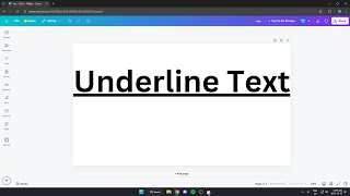 How To Underline Text In Canva EASY [upl. by Sined]