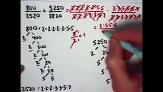 Multiplying Fractions using Prime Factorization and Cancellation Dividing Out [upl. by Hotze]