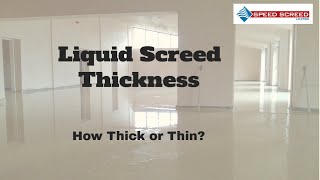 Liquid Screed Thickness How thin or thick All You Need To Know About Liquid Screed Thickness [upl. by Anot]