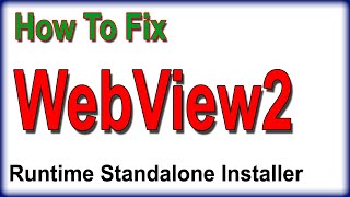 How to Fix WebView2 Runtime Error  install Web View2 in 2022 [upl. by Gris886]