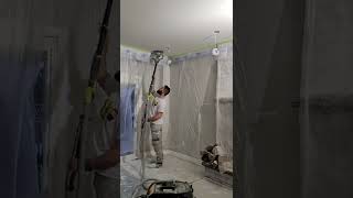 How We Sand Down Ceilings After Popcorn Ceiling Removal [upl. by Layne23]