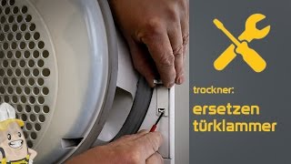 Ersetzen der Türklammer Ihres Trockners  Das Ersatzteilercenterat Verfahren [upl. by Clemmy831]