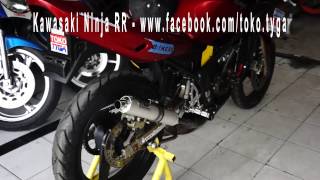 Kawasaki Ninja RR  TYGA Full System Exhaust Bikers Spot  Toko TYGA [upl. by Htiekal]