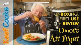 Omorc Air Fryer  Unboxing First Use and Review [upl. by Suiradel]