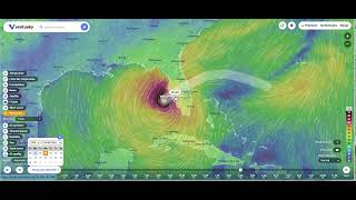 Hurricane Milton via Ventusky free Weather app Oct 7 2024 [upl. by Enninaej]