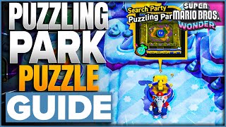 Search Party Puzzling Park Solution In Super Marios Bros Wonder [upl. by Griffin]