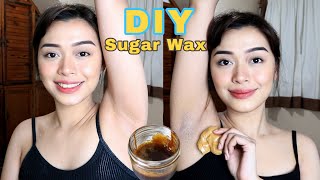 DIY SUGAR WAX FOR BEGINNERS amp DEMO HOW TO WAX UNDERARMS  Maria Selina [upl. by Ricardo733]