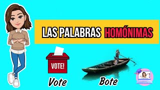 ✅Las palabras Homónimas Homófonas y Homógrafas  Ejemplos [upl. by Warenne39]