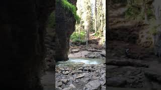 Secret cave in Johnston Canyon in Banff Canada [upl. by Cobb]