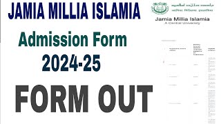 Jamia Millia Islamia Admission form 202425  jamia Millia Islamia entrance exam 2024 [upl. by Colfin]