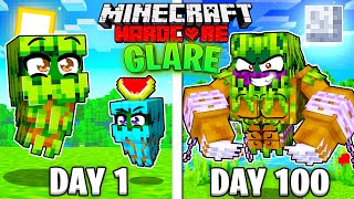 I Survived 100 Days as a GLARE in HARDCORE Minecraft [upl. by Hedley556]