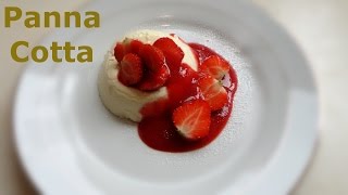 Vanilla Panna Cotta with Stawberry Coulis [upl. by Joette]