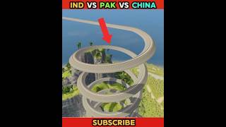 IND vs Pak😡 vs China unbelievable train challenge accepted shorts beamngdrive BeamngShorts [upl. by Torras]