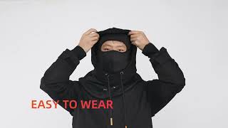 ROCKBROS Ski Mask Thermal Fleece Balaclava Ski Face Mask for Cold Weather Winter MenROCKBROS Ski [upl. by Zurkow33]