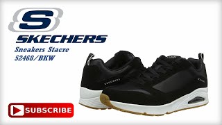 Skechers Uno  Stacre Sneakers 52468BKW  Air Cooled Memory Foam Shoes  JustUnboxing  NoReview [upl. by Averyl]