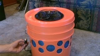 Homemade Evap Air Cooler  The quot5 Gallon Bucketquot Swamp Cooler DIY  can be solar powered [upl. by Conney]