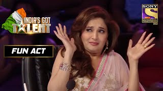 Madhuri जी ने दबा दिया Buzzer इस quotछिपकली के Aashiqquot को देखकर  Indias Got Talent Season 6  Fun Act [upl. by Meredi]