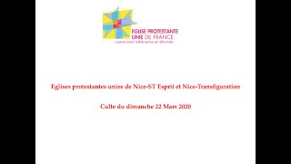 Culte du 22 mars 2020  EPUdF Nice [upl. by Monah]