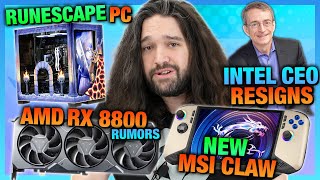 HW News  Intel CEO quotSteps Downquot New MSI Claw 258V 7100 Computer Case RX 8800 Rumors [upl. by Purvis23]