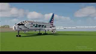 minecraft american airline boeing 787 9 tutorial [upl. by Yretsym]