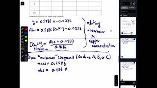 Spectrophotometric Analysis of Cu Calculations and Graphing a Standard Curve using Excel Online [upl. by Odnolor]