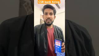 CSB bank hiring BDE  walk in interview  Gujarat  details careeradvisor24 reels live [upl. by Adriell]