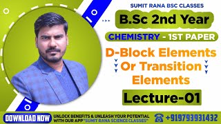 Lt01 dBlock ElementTransition Element  BSc2nd Year 1st Paper  AK Rana Sir [upl. by Enyleve]