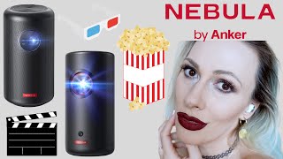 Nebula Capsule 3 Laser Projector Capsule Max Mini Projector Review Portable Projector Speaker [upl. by Blackmun]