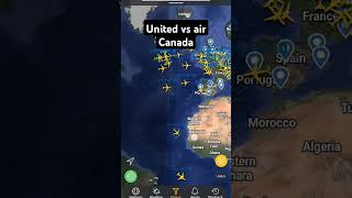 United vs Air Canada flightradar24 [upl. by Klump]