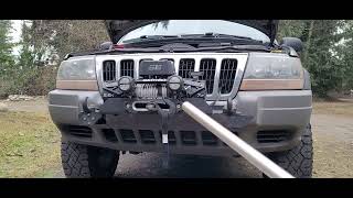 Front End after Friday Jeep Grand Cherokee WJ winch setup Jeep RoughCountry Smittybilt [upl. by Uzziel941]